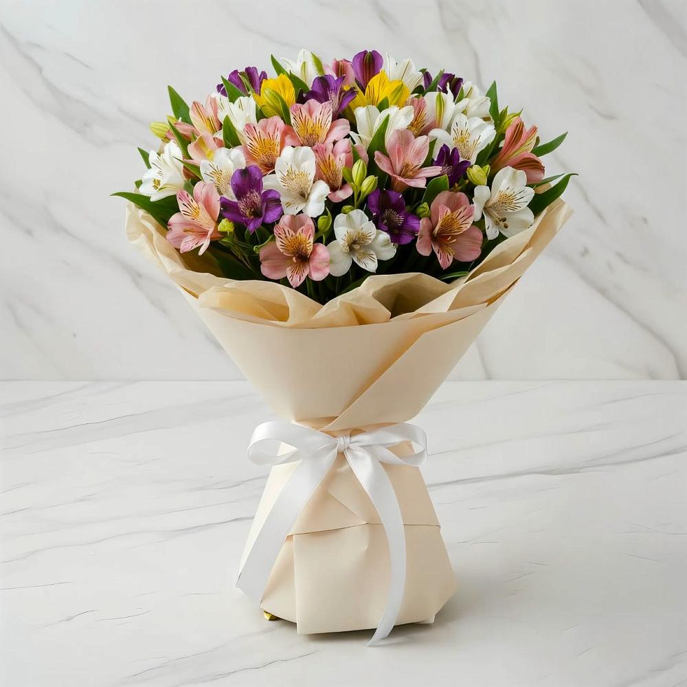 Букет цветов из: Альстромерии в Жаворонки