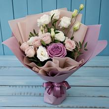 Букет цветов из:  Розы и Лизиантусы в Жаворонки