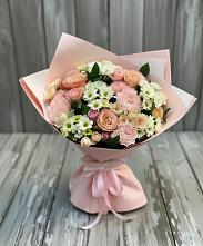Букет цветов из:  Гвоздики, Розы и Хризантемы в Жаворонки