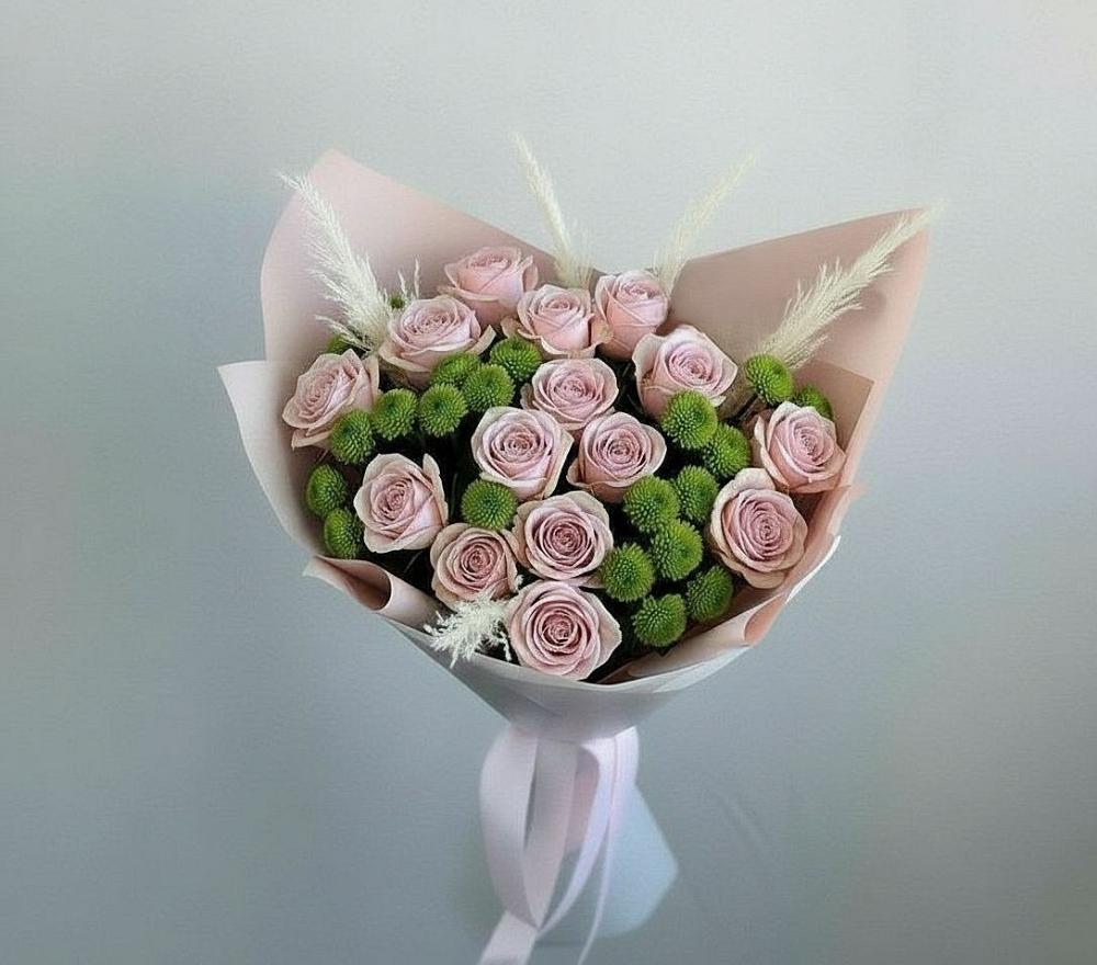 Букет цветов из: Розы и Хризантемы в Жаворонки