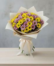 Букет цветов из:  Хризантемы #REPLACE_PRED# Жаворонки