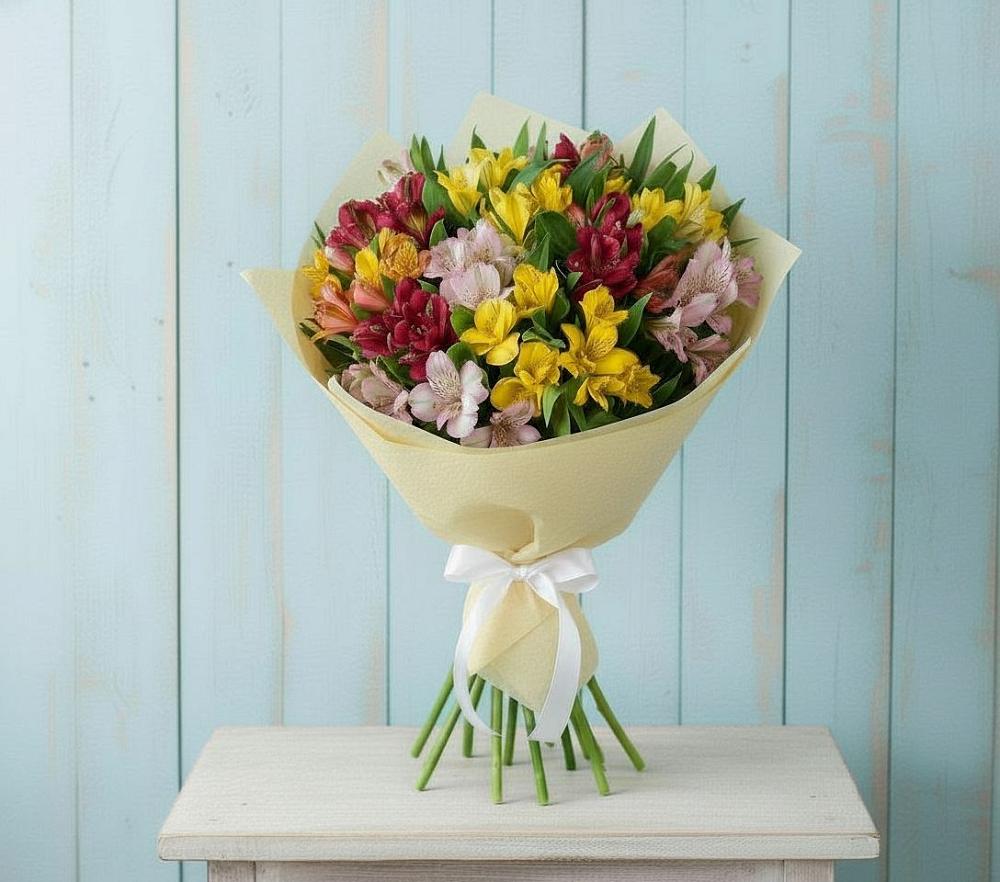 Букет цветов из: Альстромерии в Жаворонки