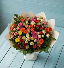 Букет Микс из разноцветных кустовых роз #REPLACE_PRED# Жаворонки